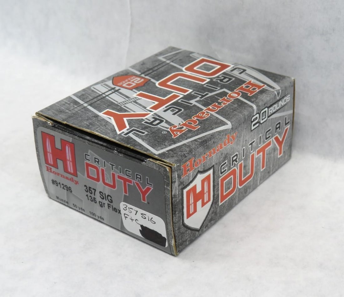 Box of Hornady .357 SIG Critical Duty - 3