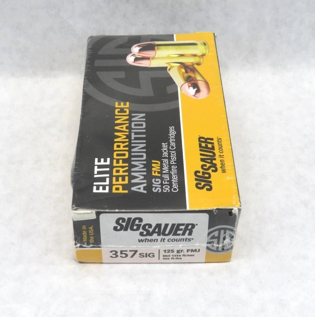 Box of .357 SIG Elite Performance: 125 gr., FMJ, 50 rounds