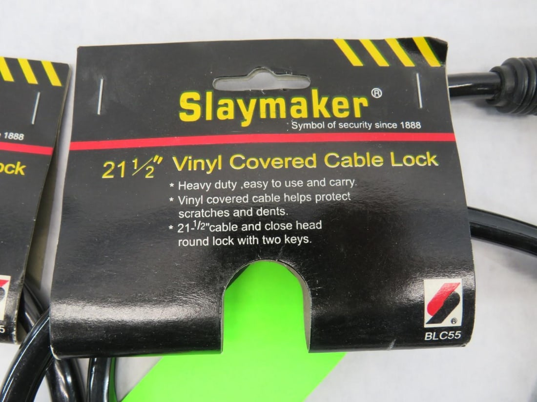 (3) Slaymaker 21 1/2" Vinyl Covered Cable Locs - 2