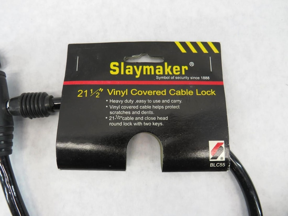 (3) Slaymaker 21 1/2" Vinyl Covered Cable Locs - 4