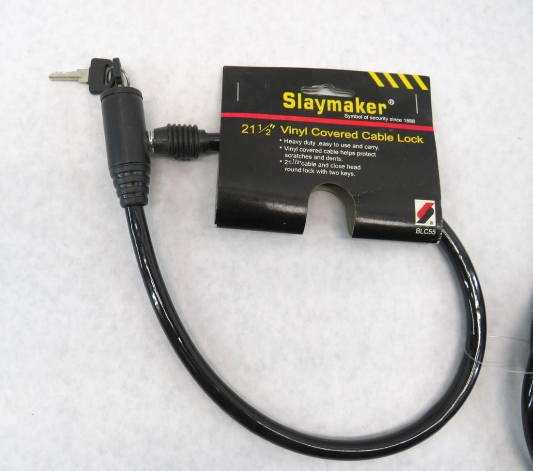 (3) Slaymaker 21 1/2" Vinyl Covered Cable Locs - 5
