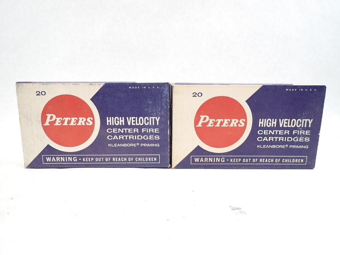 (2) Vintage Boxes of Peters .303 British Cartridges: (2) Vintage Boxes of Peters .303 British Cartridges