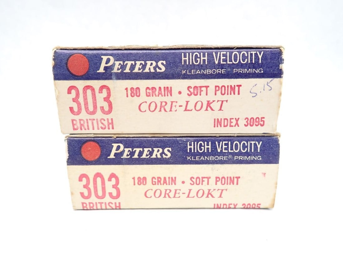 (2) Vintage Boxes of Peters .303 British Cartridges - 4