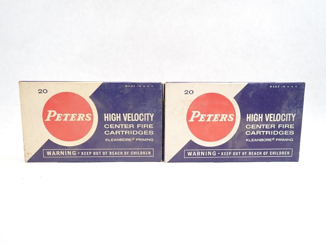 (2) Vintage Boxes of Peters .303 British Cartridges: (2) Vintage Boxes of Peters .303 British Cartridges