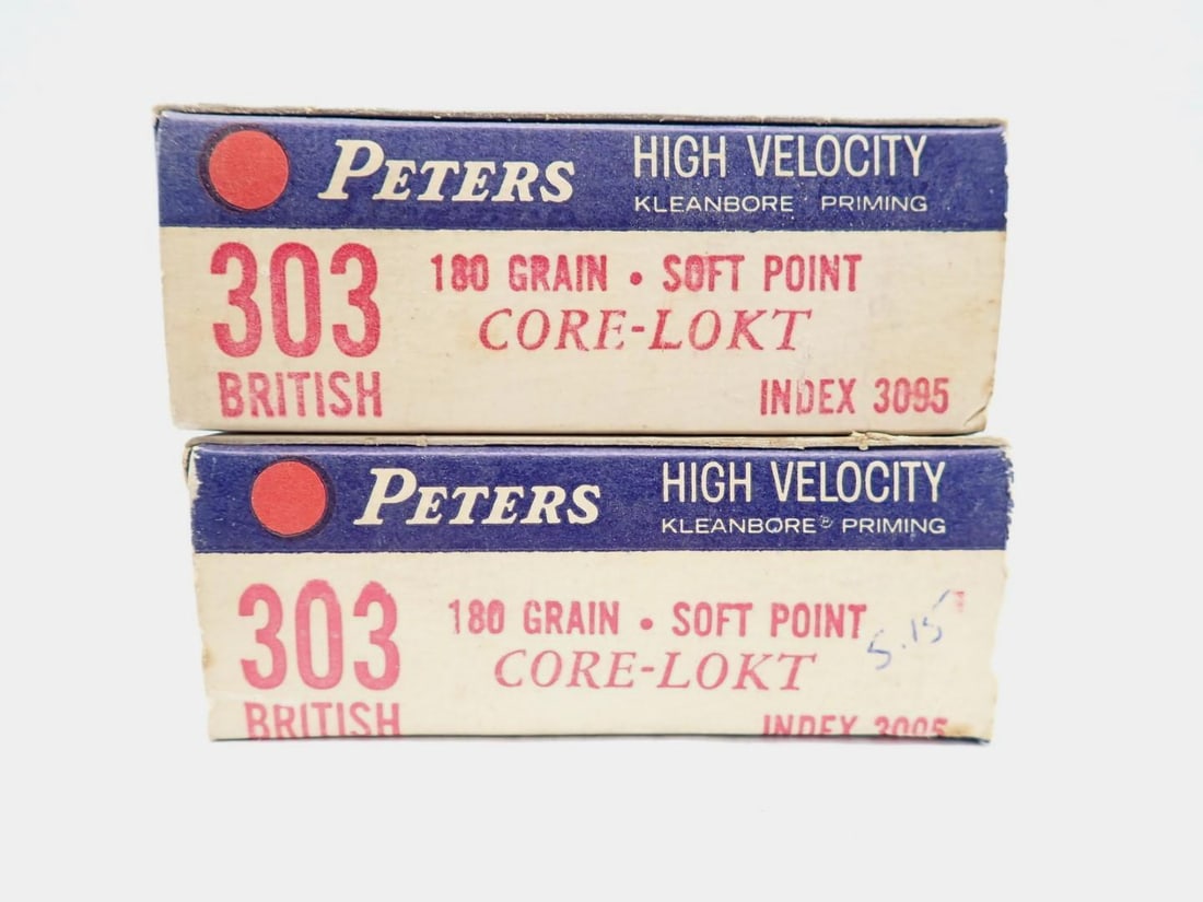 (2) Vintage Boxes of Peters .303 British Cartridges - 4