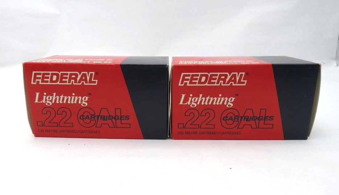 (1000) .22 Cartridges: Federal Lighting .22 Ca. rimfire 40 Gr.