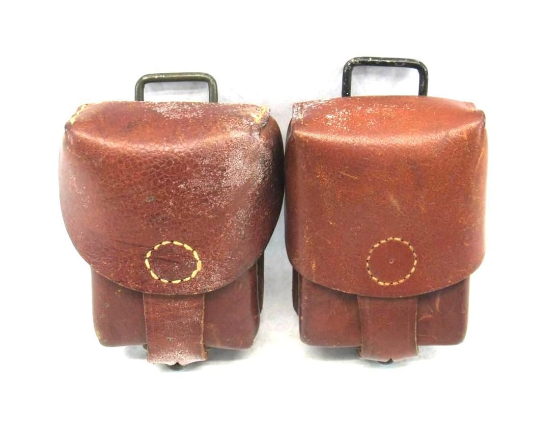 (2) Vintage West German Leather Cartridge Cases (1 of 5)