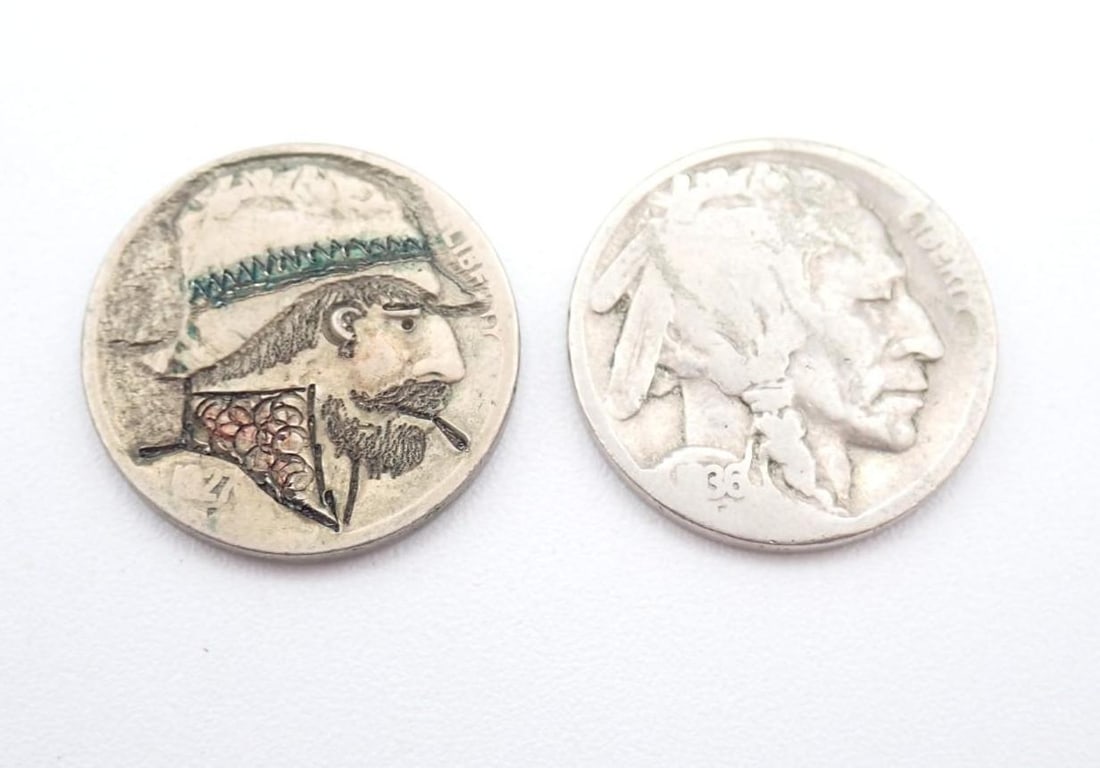 Vintage Buffalo Hobo Nickel: and another