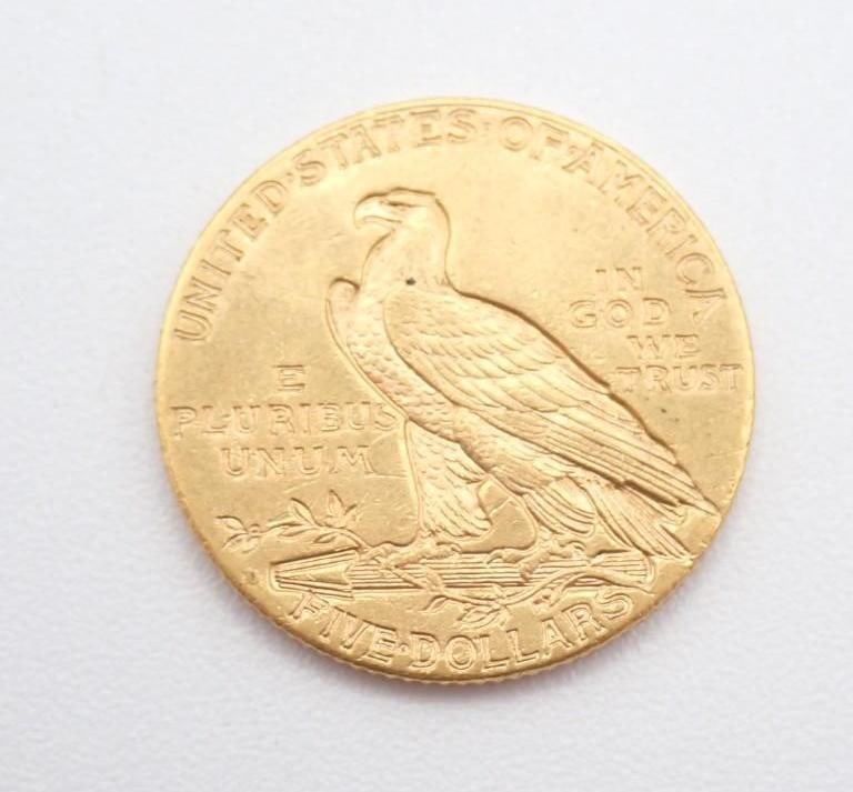 1909D U.S. Indian Head Gold Half Eagle - 2