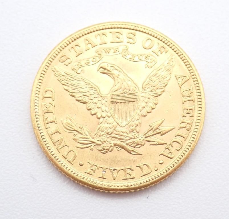 1906 U.S. Liberty Head Gold Half Eagle - 2
