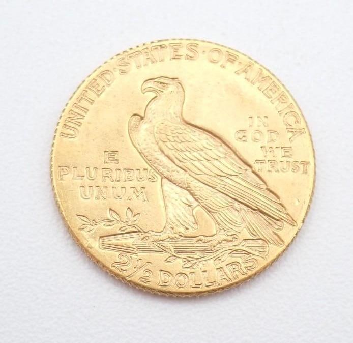 1914D U.S. Indian Head Gold Quarter Eagle - 2