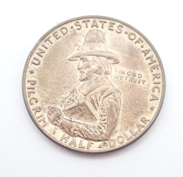 1920 U.S. Pilgrim Tercentenary Commemorative Half Dollar (1 of 2)