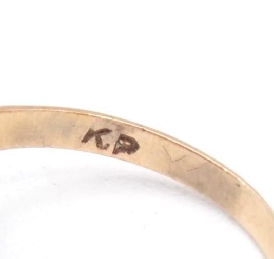 Victorian 10K Yellow and White Gold Ring - 3