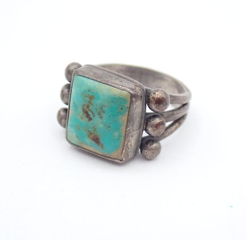 Sterling Silver and Turquoise Ring: size 5