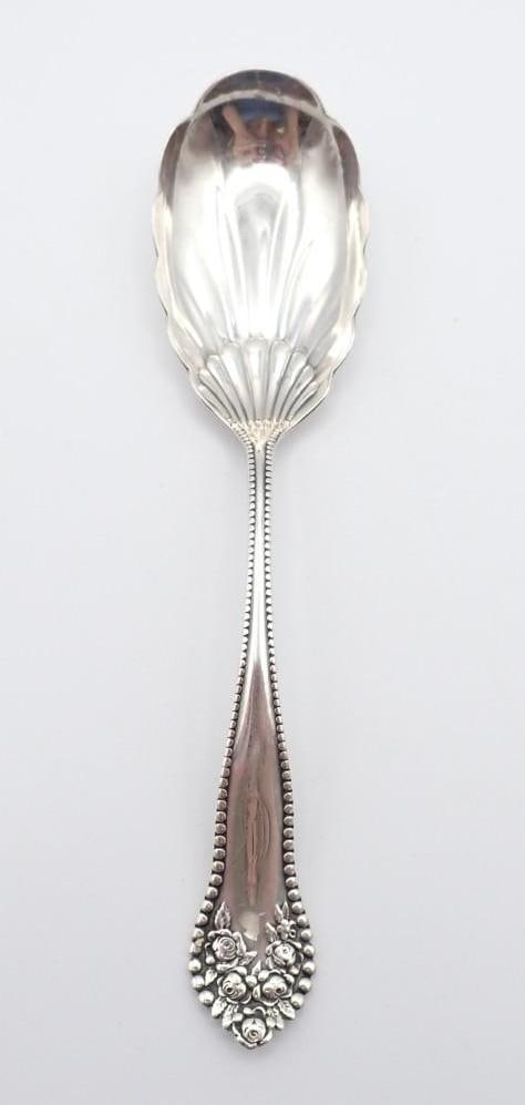 Gorham Sterling Silver Sugar Shell: 6" in length, monogrammed and dated on the back of the handle, 23.7 grams