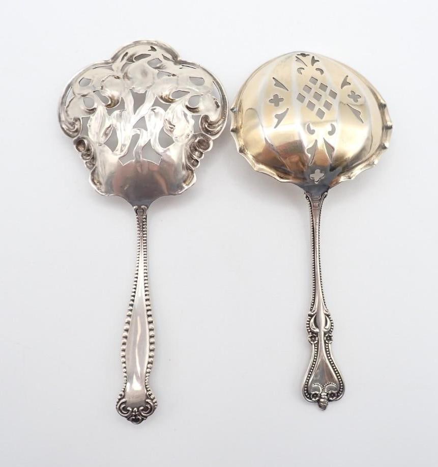 (2) Towle Pierced Sterling Silver Serving Spoons - 5