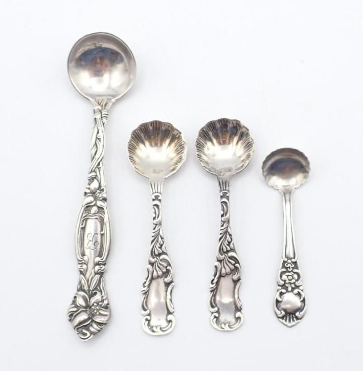 (4) Sterling Silver Salt Spoon - 2