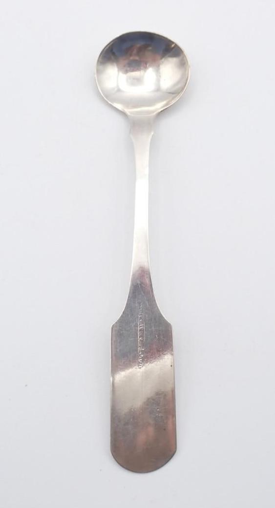 Wolcott & Gelston Coin Silver Spoon: 4.675" in length, 8.4 grams