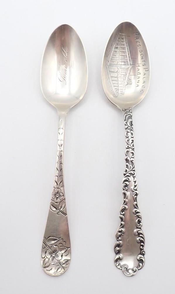 (9) Sterling Silver Spoons - 17