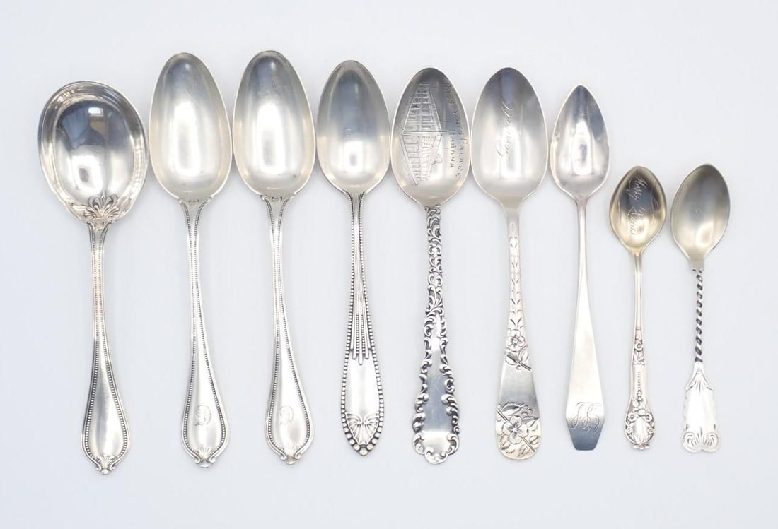 (9) Sterling Silver Spoons - 2