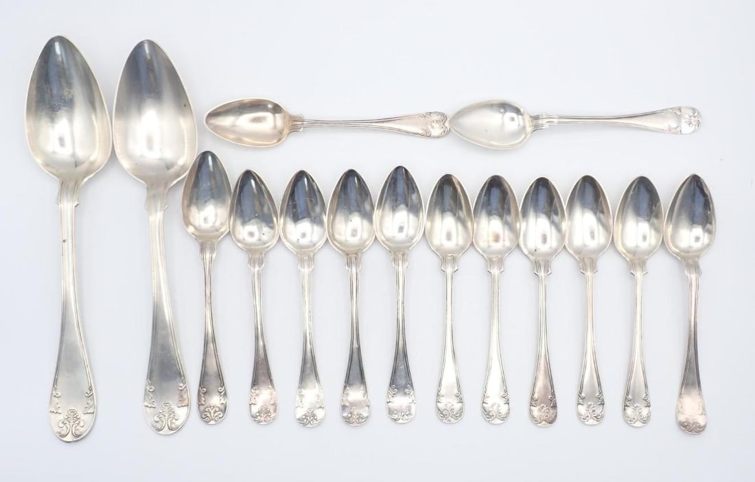 (15) 19th Century Swedish Silver Spoons - 2