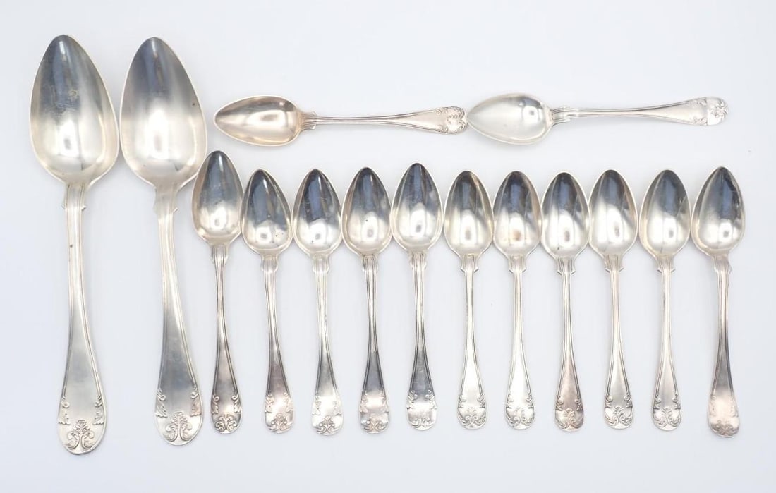 (15) 19th Century Swedish Silver Spoons - 3