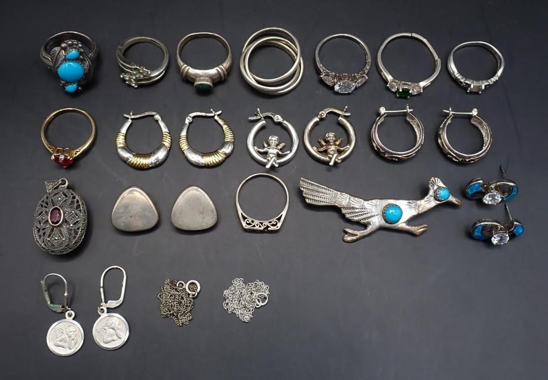 (25) Sterling Silver Jewelry Articles - 2