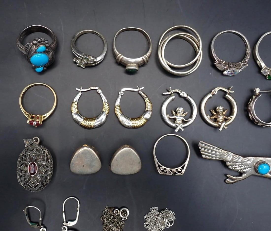 (25) Sterling Silver Jewelry Articles - 3