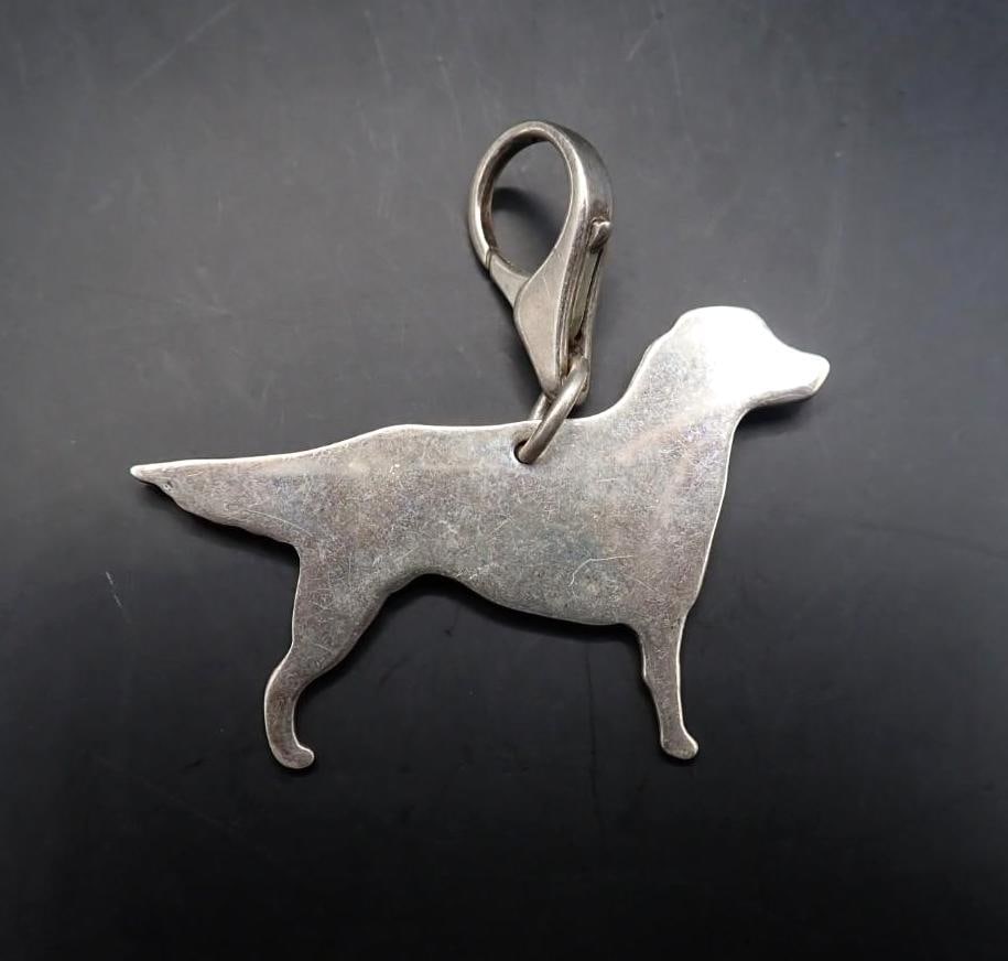 Tiffany Extra Large Sterling Silver Labrador Retriever Charm: 2.375" in length, 13 grams