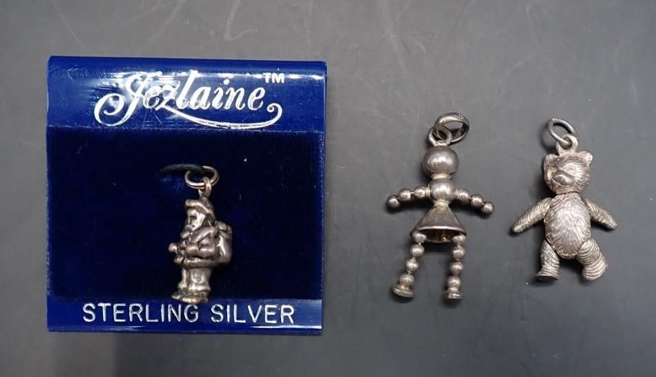 Bracelet & (9) Silver Charms - 2