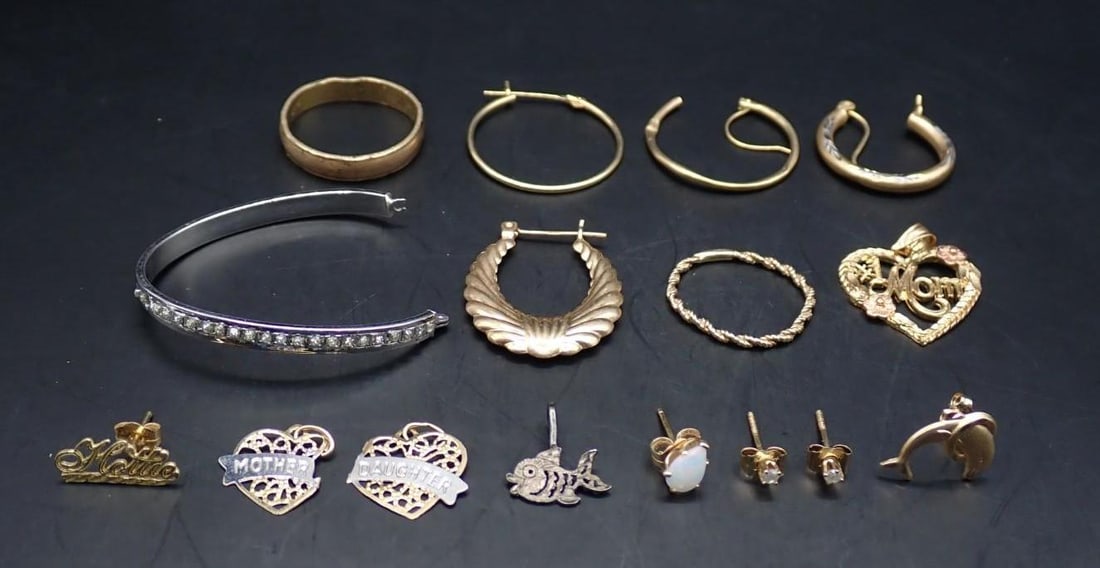 (16) 14K Yellow & White Gold Jewelry Articles - 2