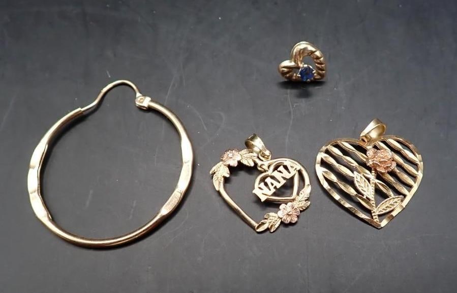(4) 10K Yellow Gold Jewelry Articles - 2