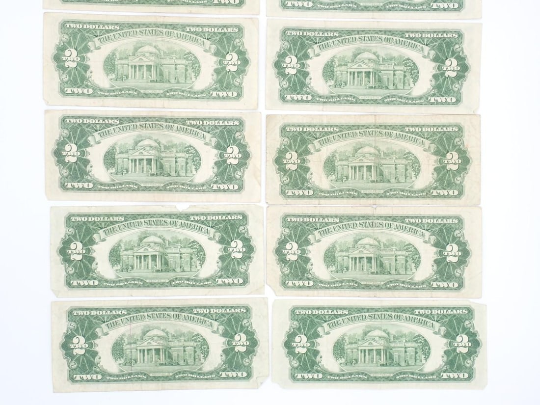 (12) U.S. $2.00 Red Seal United States Notes - 11