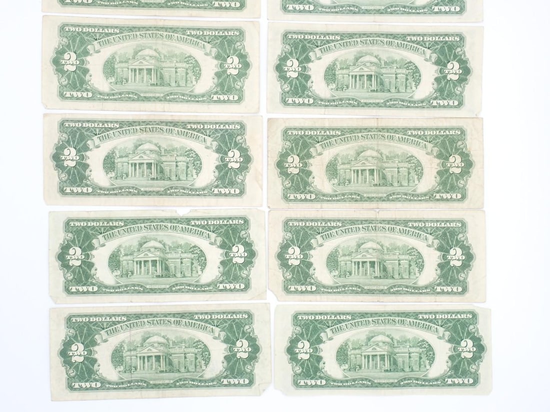 (12) U.S. $2.00 Red Seal United States Notes - 12