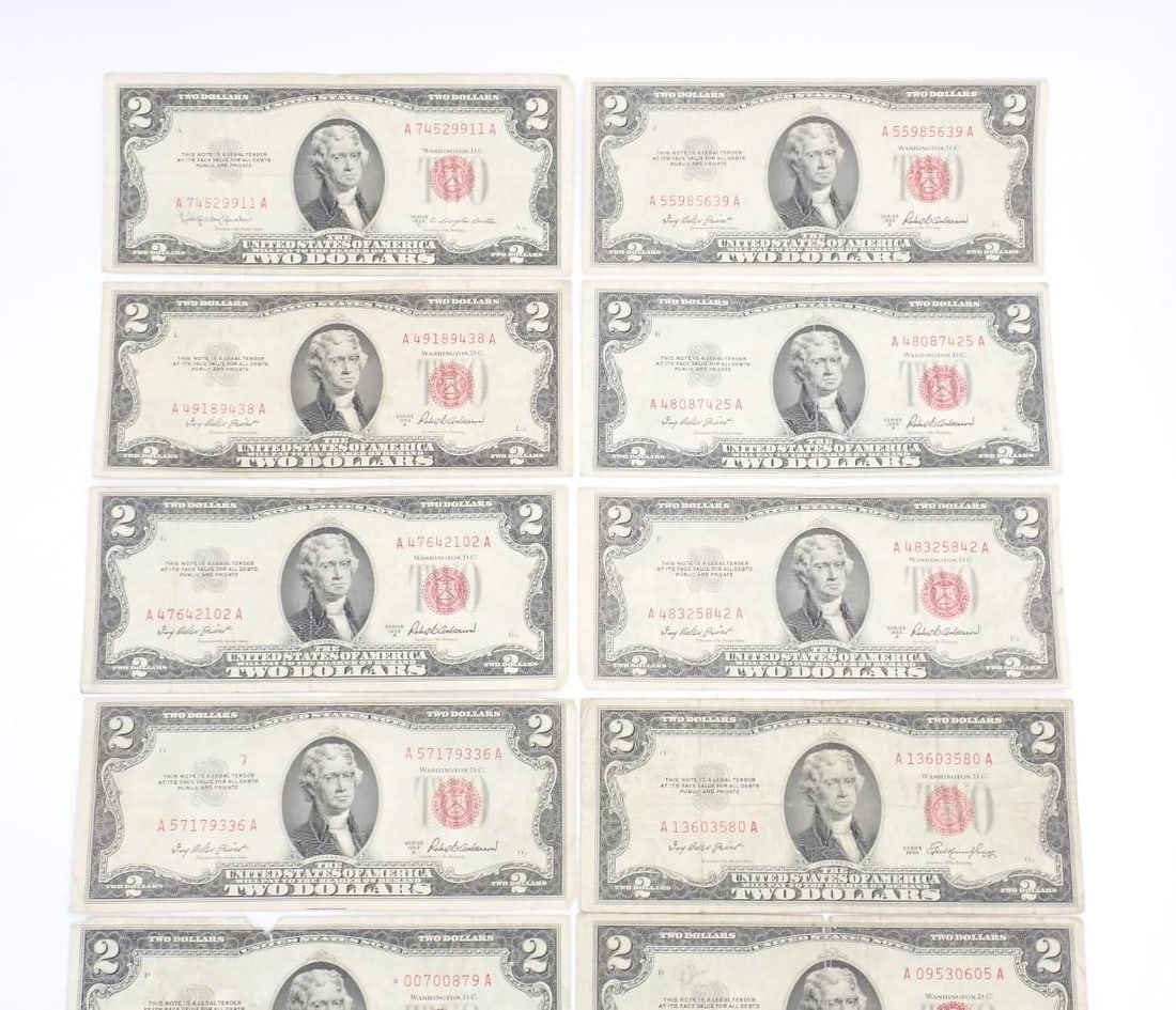 (12) U.S. $2.00 Red Seal United States Notes - 3