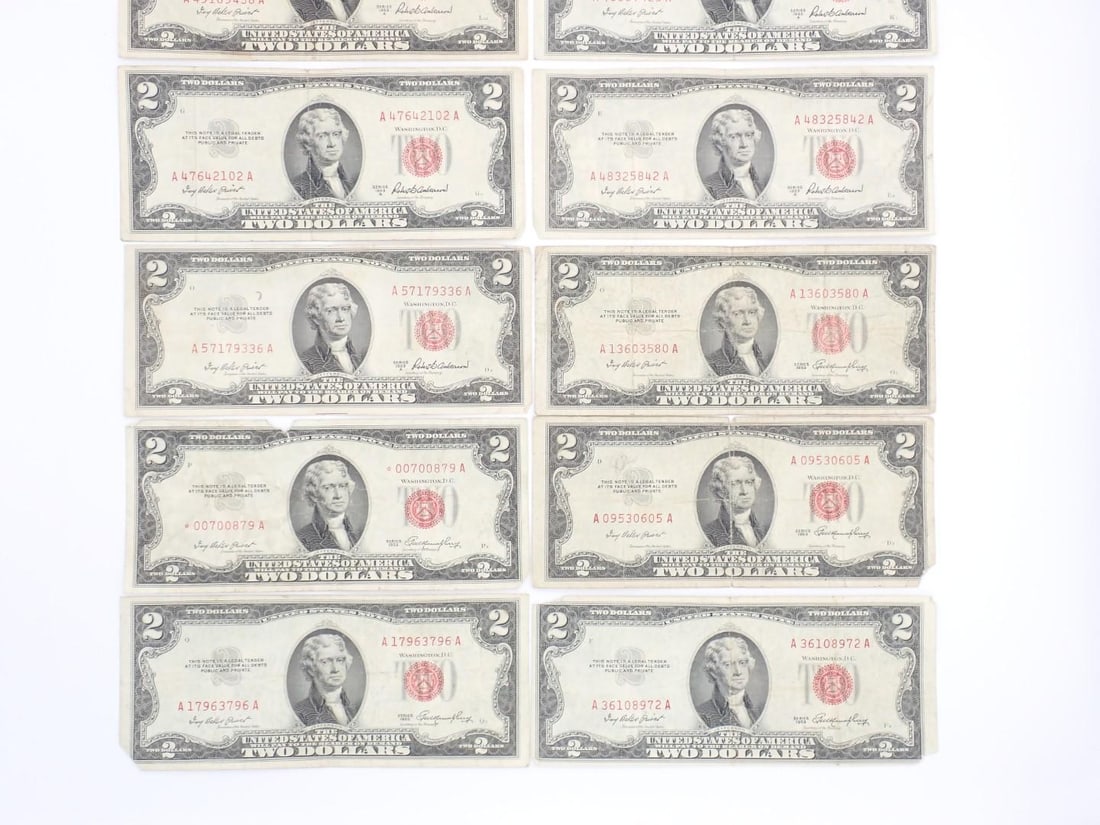 (12) U.S. $2.00 Red Seal United States Notes - 6