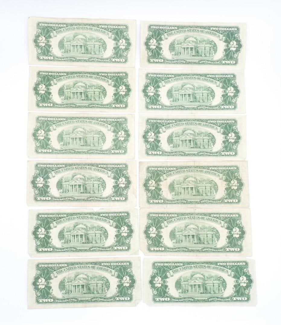 (12) U.S. $2.00 Red Seal United States Notes - 7