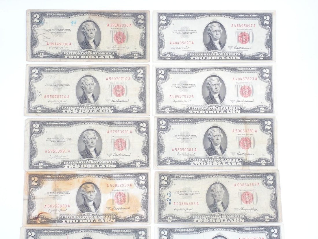 (12) U.S. $2.00 Red Seal United States Notes - 4