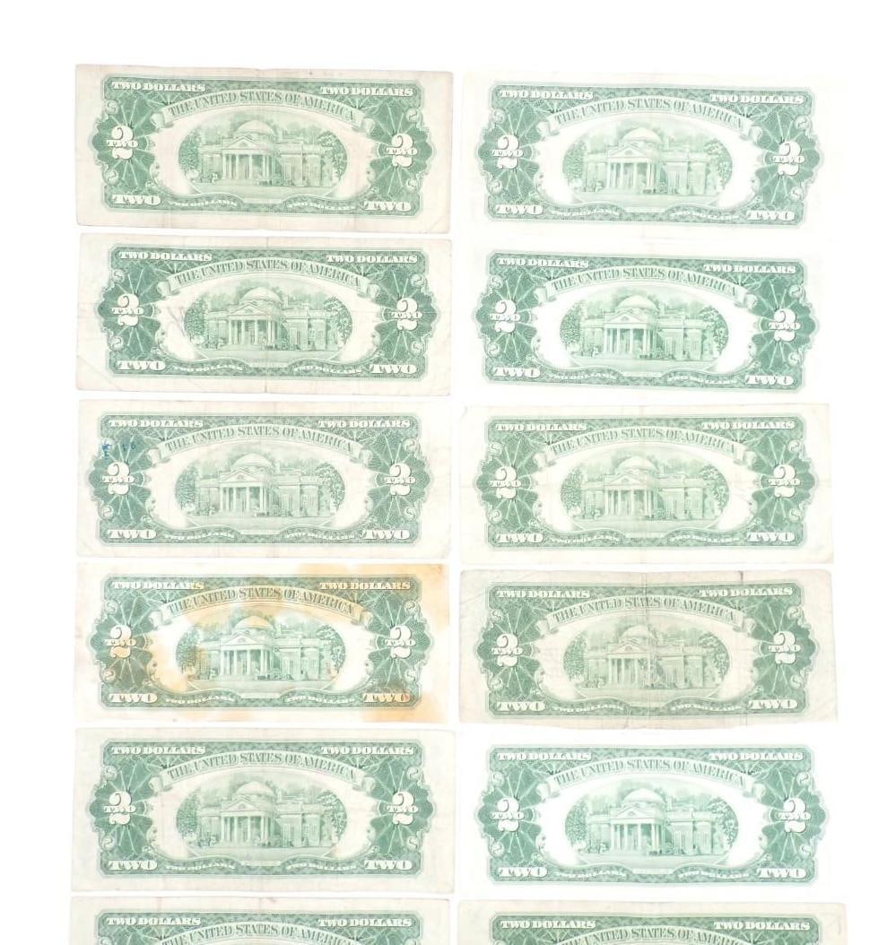 (12) U.S. $2.00 Red Seal United States Notes - 7