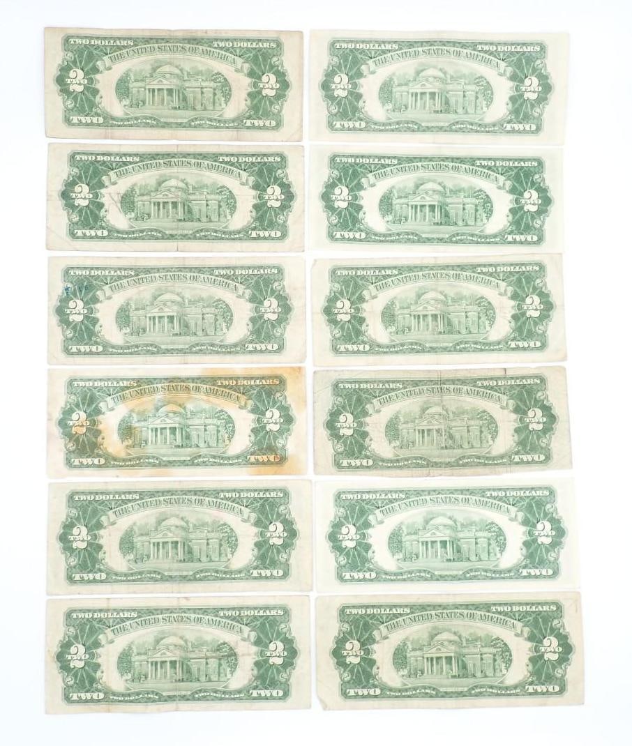 (12) U.S. $2.00 Red Seal United States Notes - 9