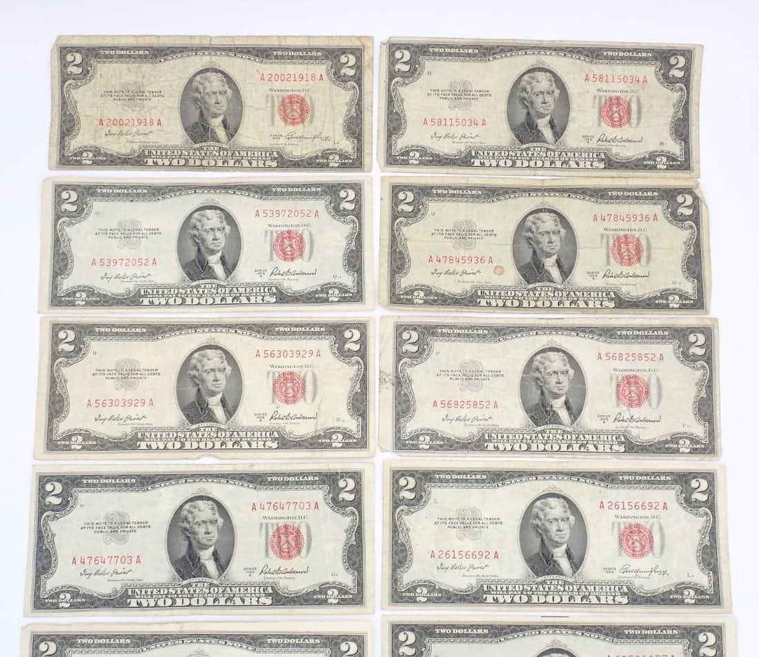 (12) U.S. $2.00 Red Seal United States Notes - 3