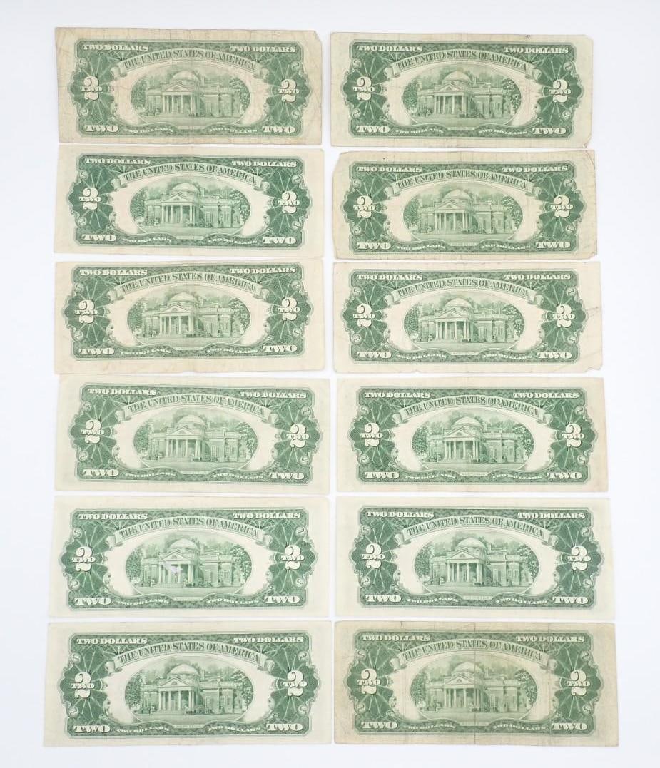(12) U.S. $2.00 Red Seal United States Notes - 6