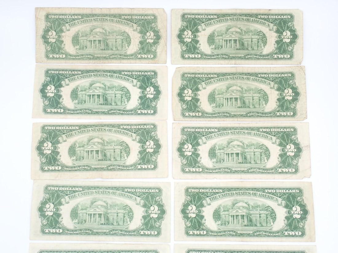 (12) U.S. $2.00 Red Seal United States Notes - 7