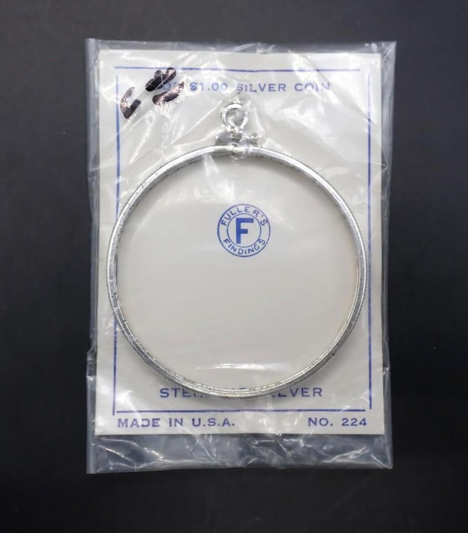 (3) Sterling Silver Coin Bezels - 3