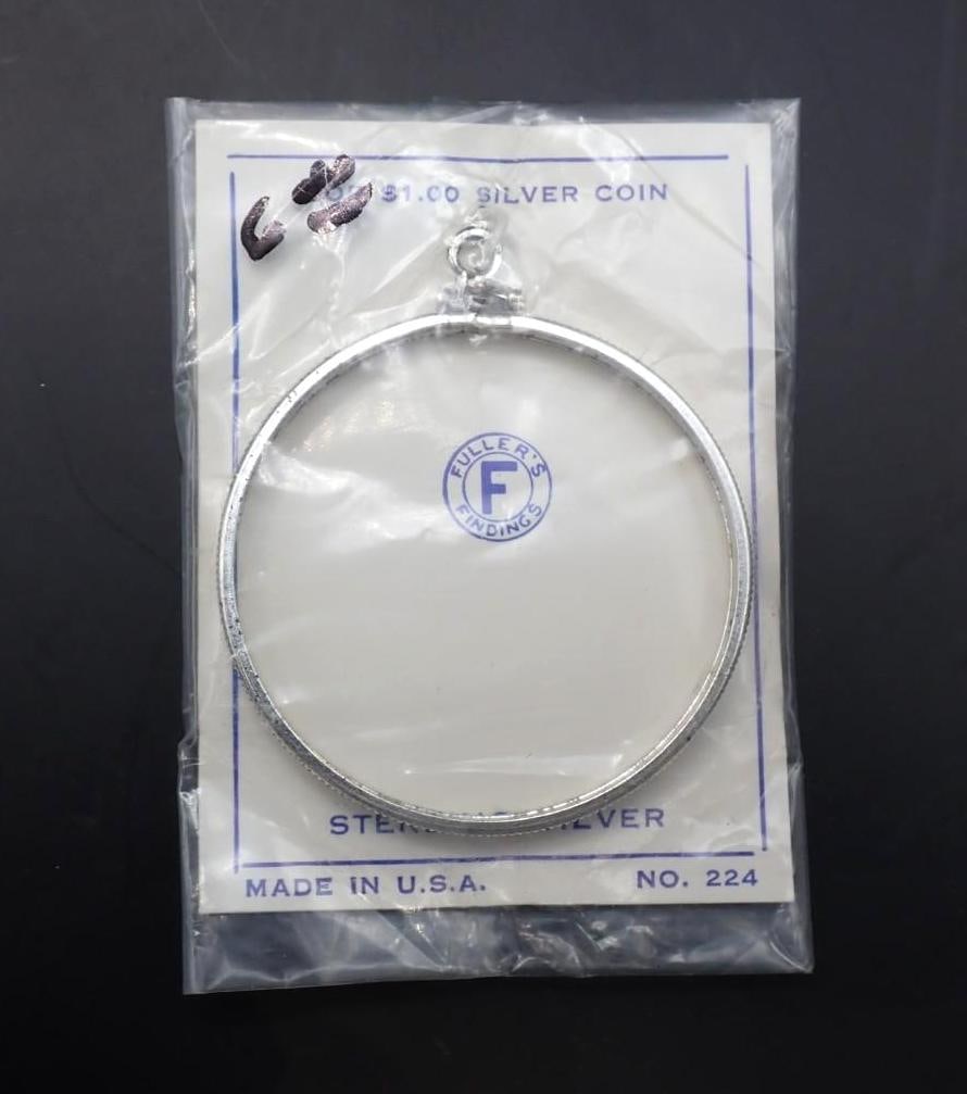 (3) Sterling Silver Coin Bezels - 5