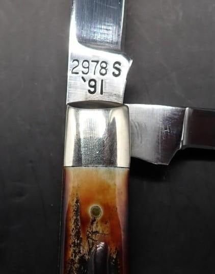 Winchester W 15 2978 Stag Handle Folding Knife - 6