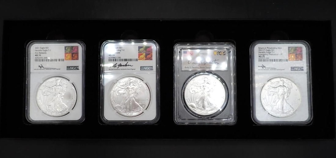 Set of (4) U.S. Silver Eagles - 2