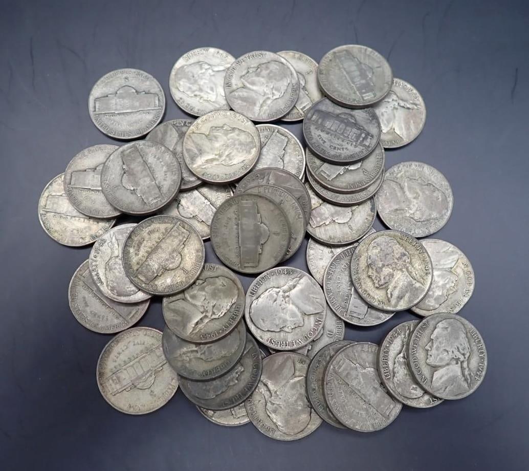 (41) U.S. Silver War Nickels: (41) U.S. Silver War Nickels