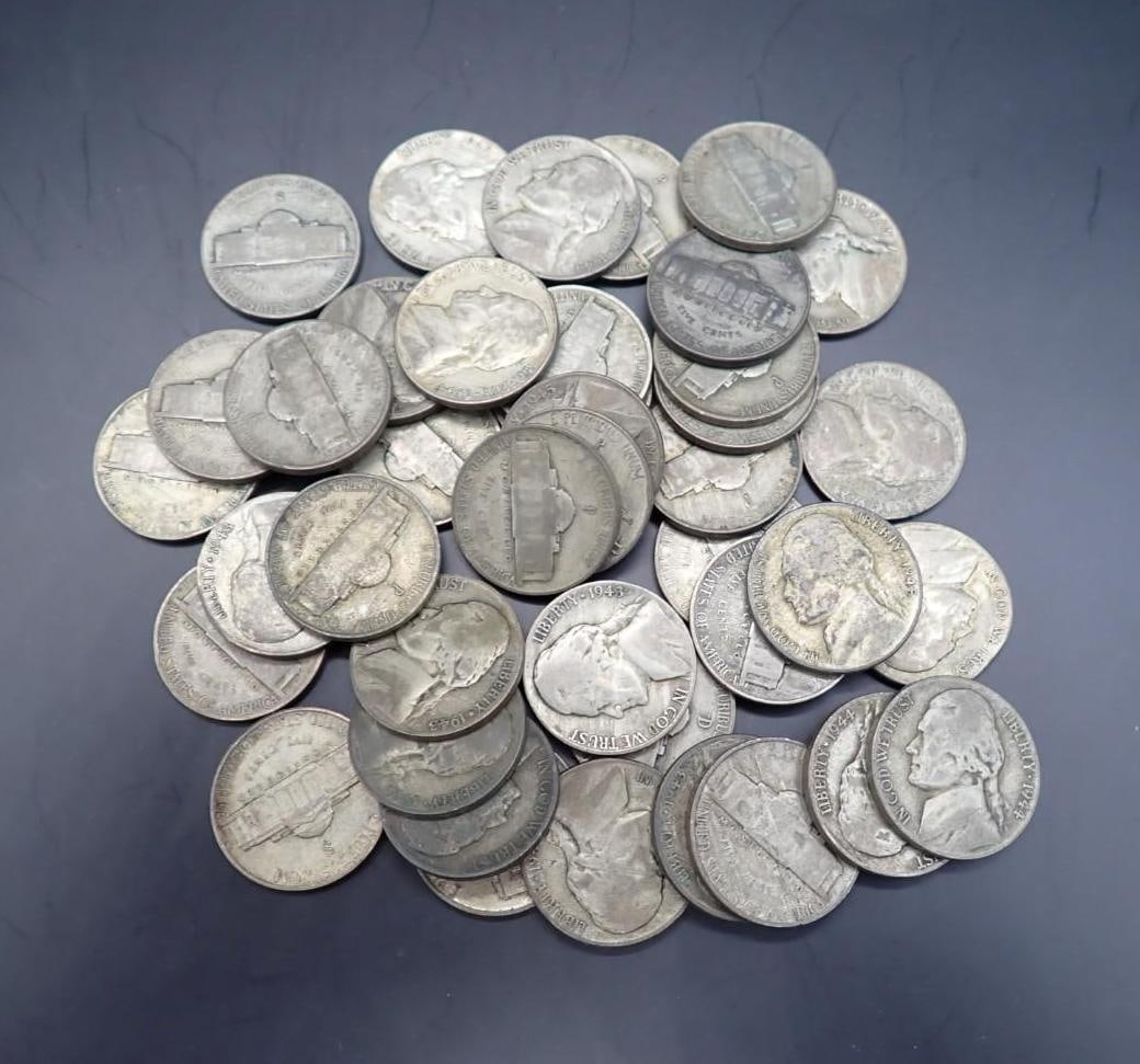 (41) U.S. Silver War Nickels - 2