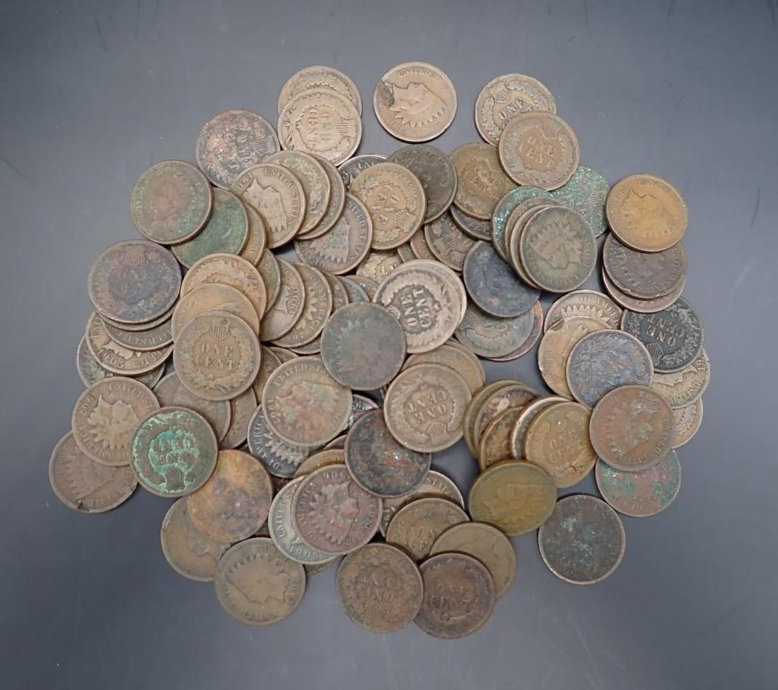 (100) U.S. Indian Head Cents - 2